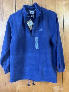 Adidas Fleecejacke Logo 3 Streifen Half-Zip Sport, royalblau, Größe S Unisex - Bild 1 von 5