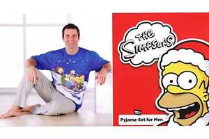 The Simpsons X-MAS Pyjama-Set Schlafanzug T-Shirt 2-teiler M L XL XXL Gr.: 48-62