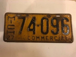Placa comercial de Michigan 1927 #74-096 ~ GO83 - Imagen 1 de 6