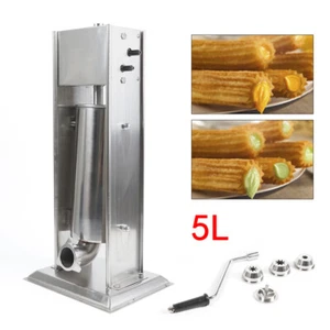 5L Stainless Steel Manual Spanish Donuts Churrera Churro Maker Machine Filler - Picture 1 of 11