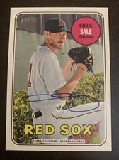 Chris SALE🔥2018 Topps Heritage 1969 Real One AUTO #ROA-CS NM Red Sox SP