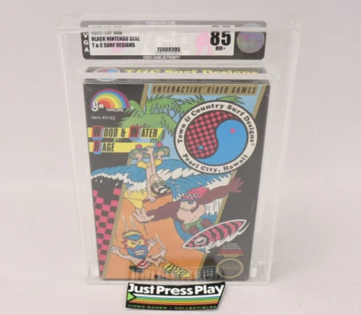 T & C Surf Designs Nintendo NES 1988 LJN New Factory Sealed VGA Graded 85 NM+ - Image 1 of 4