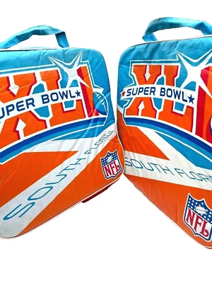 2 cojines de asiento multicolores NFL XLI Super Bowl South Florida Foto 1 de 4