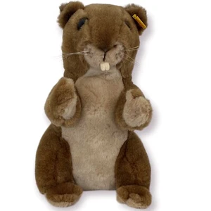 De colección 1980 Original Steiff Nagy Beaver Ean - Alemania Occidental Con Botón - Imagen 1 de 5