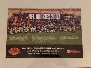 2003 NFL FOOTBALL ROOKIE CLASS REX GROSSMAN SIGNED Autographed Poster 11”x17” - Picture 1 of 1