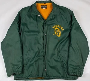 Vintage 1960s Green Bay Packers Brill Bros. Lombardi Era Fleece Lined Jacket XL - Picture 1 of 24