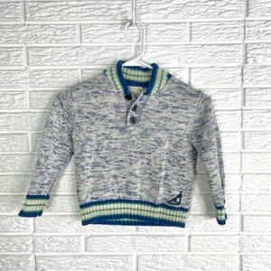 Original Kids from Oshkosh gemusterter Pullover Ellenbogen Patches Größe 5T - Bild 1 von 5