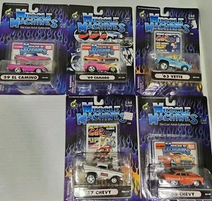 Muscle Machines 1:64 rare Chevy Edition Lot Of 5 '55chevy '69camero '57 Chevy - Picture 1 of 11