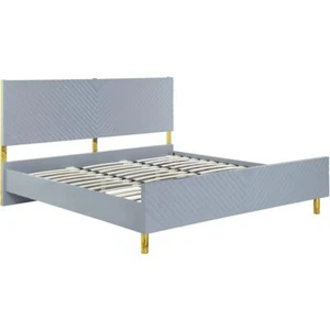ACME Gaines Queen Bed in Gray High Gloss Finish - Picture 1 of 7