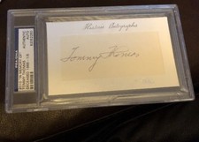 2010 HA HISTORIC AUTOGRAPHS IN MEMORY OF TOMMY THOMAS AUTO 1/5 PSA/DNA NICE