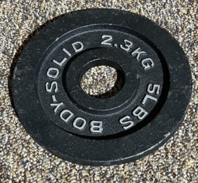 Body-Solid 5 lb. Placa de Peso 2.037" Agujero Negro  Foto 1 de 4