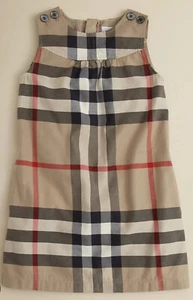 Authentic Burberry Girls Dyran Nova Check Plaid Dress Size 6 Years - Picture 1 of 5