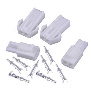 2 Set Motorcycle Battery Chargers Adapter Connector Kit 2-Way Pin Plug Socket ni - Afbeelding 1 van 3