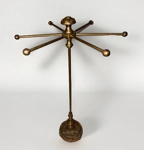 Vintage Victorian Style Brass Jewelry Tie Towel Rack Holder - Picture 1 of 7