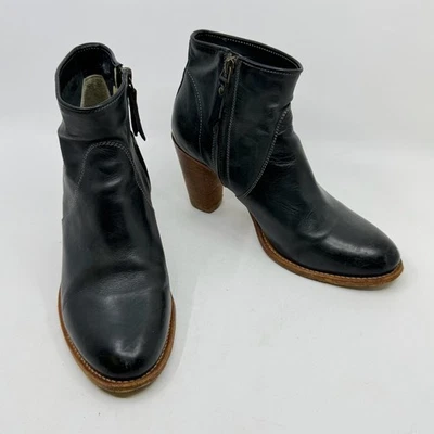 N.D.C. Botines Ness Hechos a Mano Cuero Negro Tacón - Talla 38 Foto 1 de 4