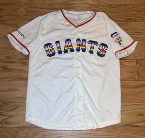 San Francisco Giants 2023 LGBTQ Pride Jersey M Rainbow New And Never Worn - Picture 1 of 5