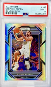 PSA 9 Stephen Curry - 2022 Panini Prizm Silver Prizm #101 Warriors - Picture 1 of 2