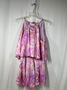 NWT Fate Women's Pink Floral Halter Top, Open Back Dress - Size S - Picture 1 of 4