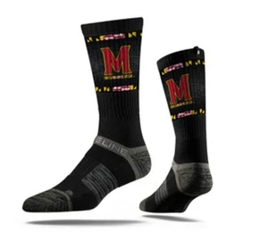 Calcetines Maryland Terrapins Strideline Crew Premium Licencia Ropa Atlética Nuevos Talla L - Imagen 1 de 3