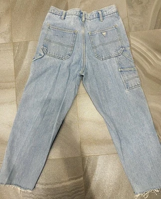 Women’s Vintage Guess Cargo Light Wash Denim Jeans Size 28 - Image 1 of 4