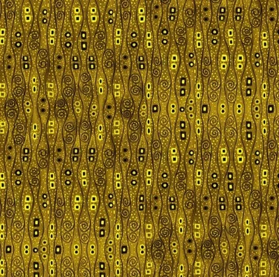 Timeless Treasures Guilded Plume Yellow Brown Stripe Cotton Fabric By The Yard - Image 1 of 4