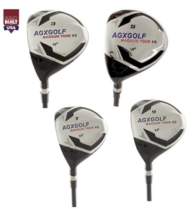 AGX MEN'S MAGNUM XS LEFT HAND FAIRWAY WOODS SET: #3, 5, 7 & 9 GRAPHITE SHAFTS - Picture 1 of 2