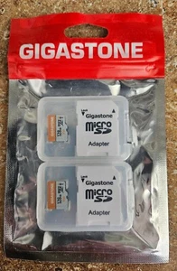 ADAPTATEUR GIGASTONE MICRO SD 128 Go 2cv NEUF - Photo 1 sur 2