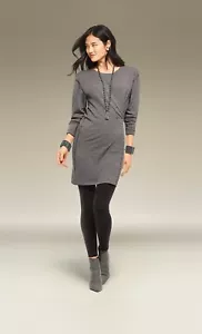 Abito donna CABI grigio antracite elasticizzato finto avvolgente, taglia S small NUOVO - Foto 1 di 4