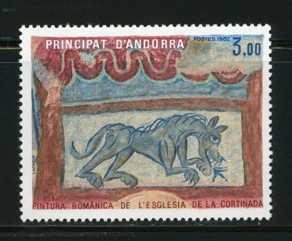 French Andorra Complete MNH Single #299 Horse, Roman Wall Painting Stamp - Image 1 of 1