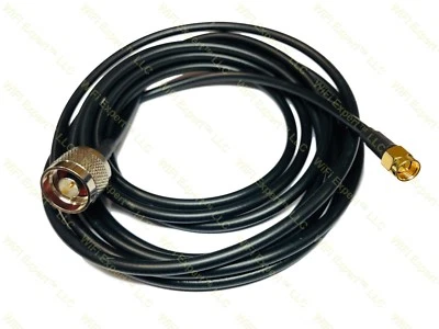 25 feet Cable RG58 SMA MALE to N MALE Plug Low Loss RF coaxial Cable 50ohm USA - Image 1 of 4