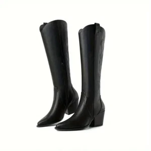Western Embroidered Knee High Cowboy Boots for women - Picture 1 of 3