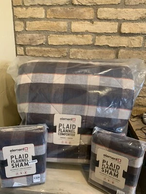 Edredón Pottery Barn Teen Elements a Cuadros Queen Shams Ropa de Cama Nuevo Foto 1 de 2