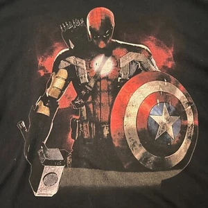 Marvel Avengers Combined Hero Powers Costumes Graphic T-Shirt Mens Size 2X - Picture 1 of 2