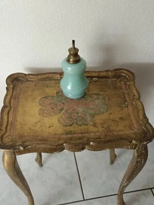 opaline lampe pétrole Verte Amande  - Photo 1/4