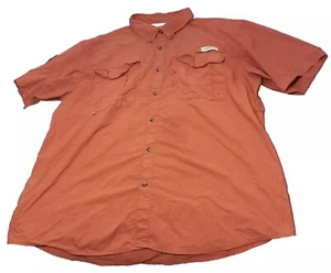 Magellan Men Fishing Shirt Size XL Burnt Orange Vented Short Sleeve Relaxed Fit  - Picture 1 of 8