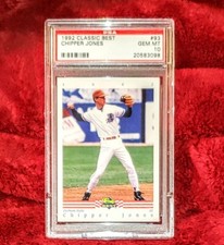 CHIPPER JONES ROOKIE 1992 CLASSIC BEST RC BASEBALL #93 DURHAM BULLS PSA 10 🔥