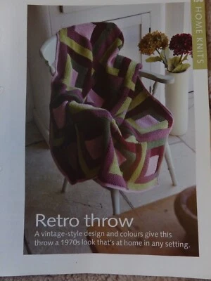 Retro Throw Knitting Pattern from Art of Knitting Magazine - Image 1 of 2