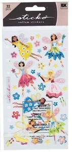 Glitzernde freundliche Feen Neu Packung Pergament Sammelalbum Aufkleber Sticko - Bild 1 von 1
