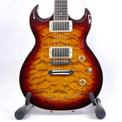 2003 Samick Torino Quilted Tobacco Sunburst w/ Double Cut, Carved Top, OG Case - Image 1 of 4