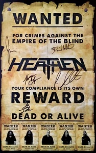 Heathen Wanted Poster 11" x 17" Signed! Lee Altus Kragen Lum Empire of the Blind - Picture 1 of 3