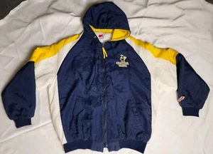 Vintage Georgia Tech Yellow Jackets Puffer Men L Blue 90s SEE PICS FOR CONDITION - Picture 1 of 14