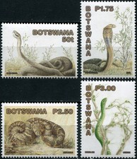Botswana. 2002. Serpenti. Nuovo ** serie da 4 francobolli