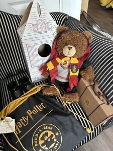 BAB Harry Potter 17” Teddy Build A Bear  Bundle Clothes, Box,Passport, Case,Bag