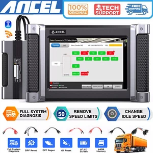 ANCEL HD8000 Heavy Duty Truck Diesel Diagnostic Scanner Code Reader DPF Regen - Picture 1 of 23