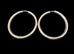 Sterling Silber Runde Creolen Signiert 925 Thailand 1,5" - Bild 1 von 6