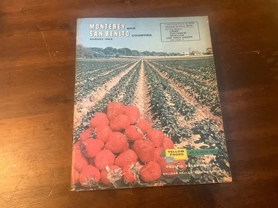 Vintage 1962 Monterey And San Benito Counties Telephone Yellow Pages Phone Book - Image 1 of 4