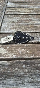 Vintage Harley Davidson Schlüsselanhänger Clip Leder Nieten Made In USA - Bild 1 von 7