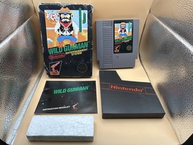 NES WILD GUNMAN 5 Screw Early CIB Black Box for Nintendo Entertainment System