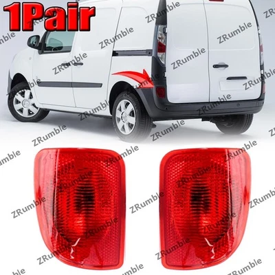 1Pair For RENAULT KANGOO 2008 2009-2018 Rear Bumper Reflector Brake Fog Lamp - Image 1 of 4