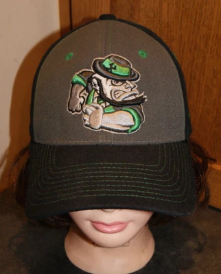 NOTRE DAME FIGHTING IRISH Zephyr ZFIT Fitted Small Hat Cap Black Gray Green - Image 1 of 4